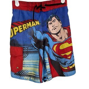 Old‎ Navy Superman Blue Cargo Swim Trunks Sz S
